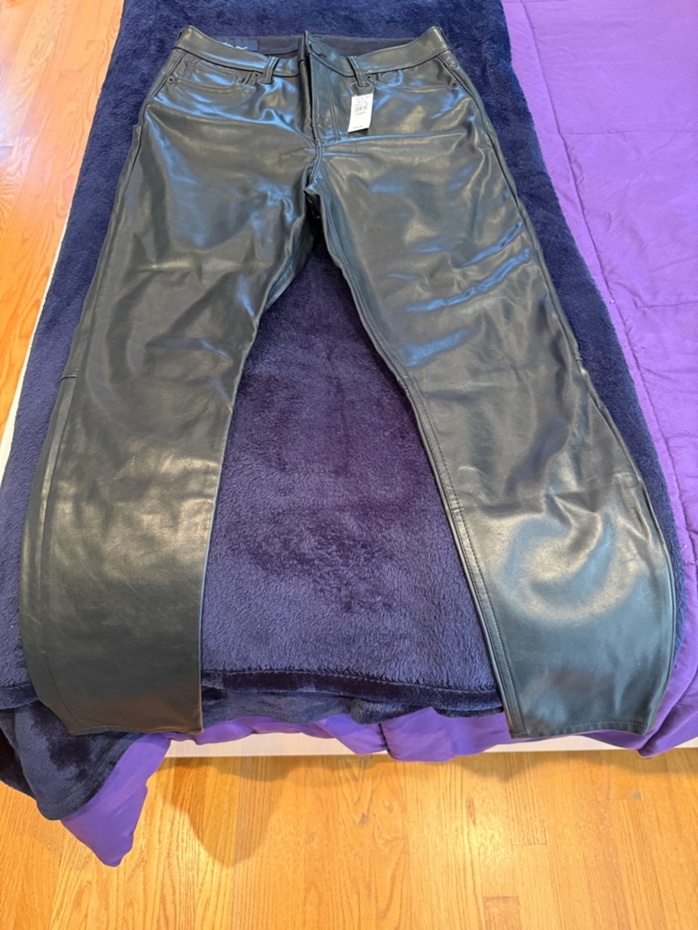 GAP Black Faux Leather Leggings